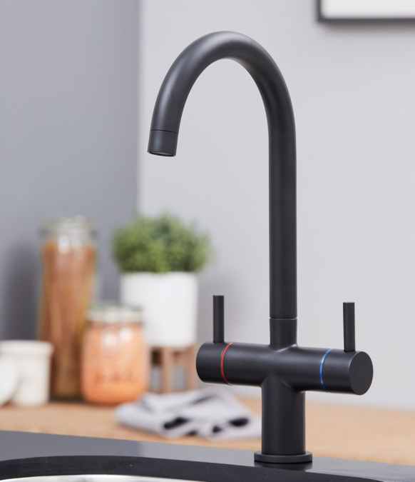 Valencia Modern Kitchen Tap in Matt Black Finish