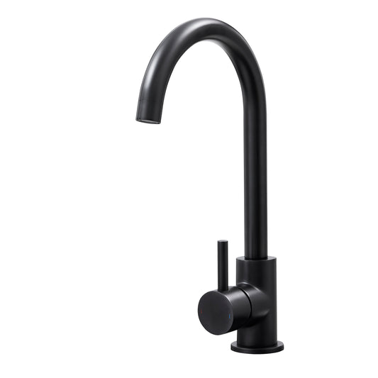 Soria Modern Single Lever Kitchen Tap in Matt Black Finish