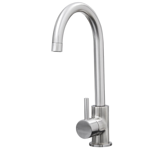 Soria Modern Single Lever Kitchen Tap in Brushed Nickel Finish