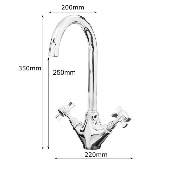 Girona Traditional Kitchen Tap in Chrome Finish