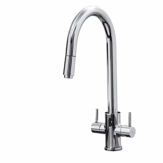 Valencia Modern Pull Out Kitchen Tap in Chrome Finish